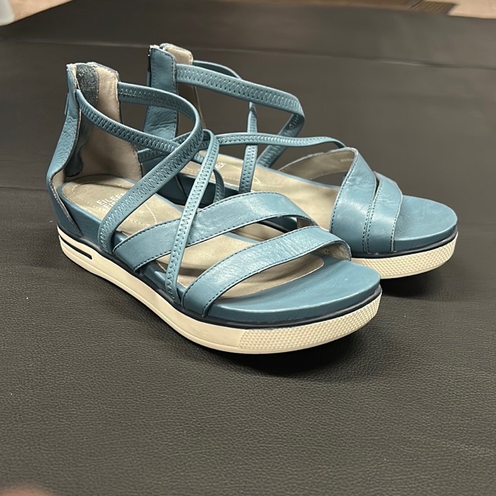 Eileen Fisher Blue Platform Sandals